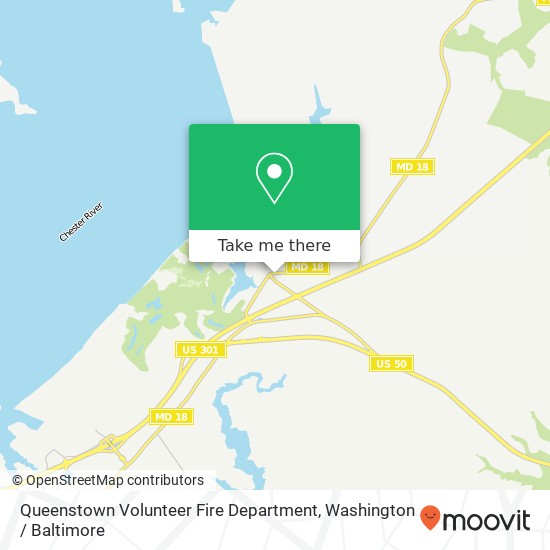 Mapa de Queenstown Volunteer Fire Department