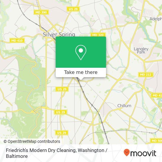 Friedrich's Modern Dry Cleaning map