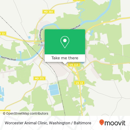 Mapa de Worcester Animal Clinic
