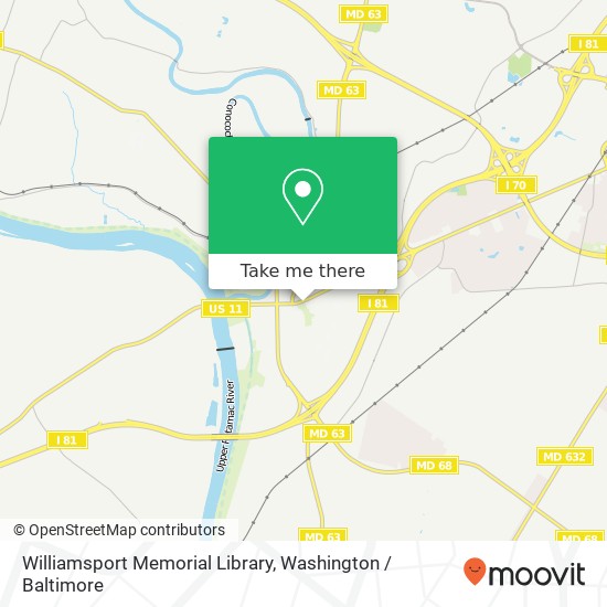 Williamsport Memorial Library map