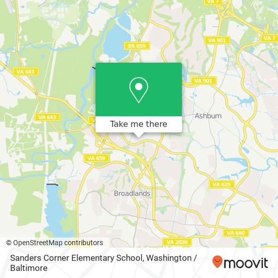 Mapa de Sanders Corner Elementary School