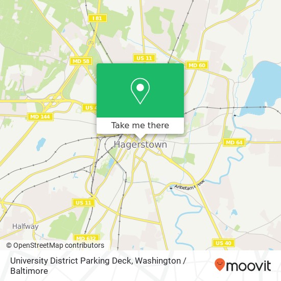 Mapa de University District Parking Deck