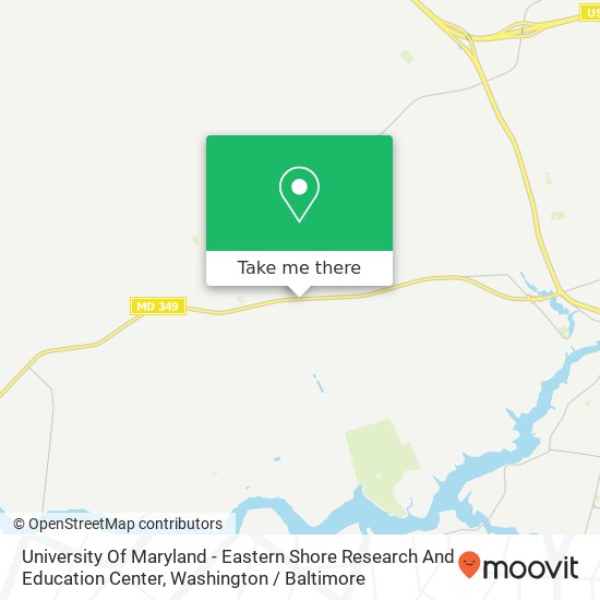 University Of Maryland - Eastern Shore Research And Education Center map