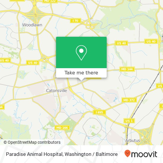 Mapa de Paradise Animal Hospital