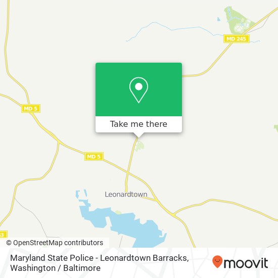 Maryland State Police - Leonardtown Barracks map