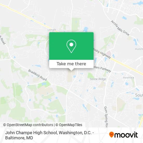 John Champe High School map