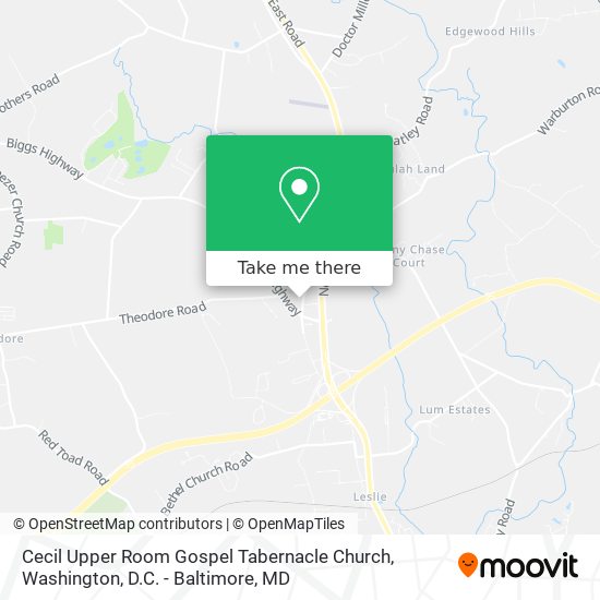 Cecil Upper Room Gospel Tabernacle Church map