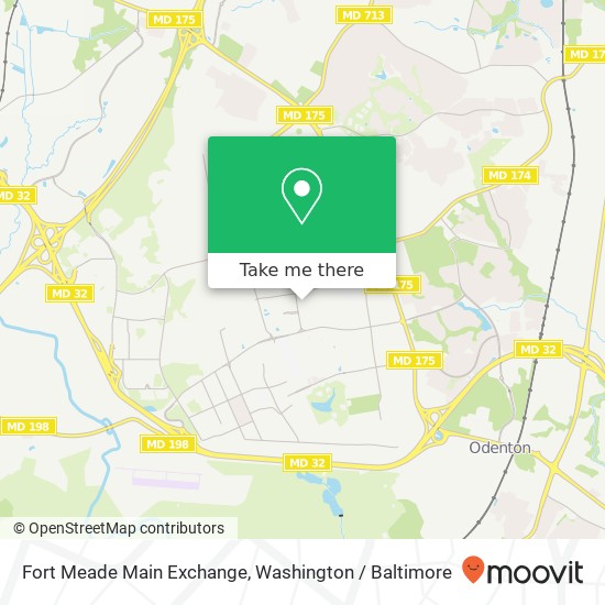 Mapa de Fort Meade Main Exchange