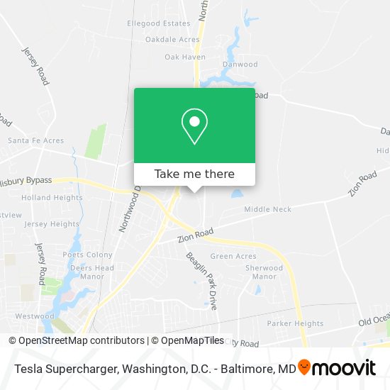 Tesla Supercharger map