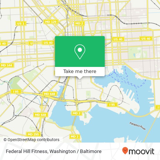 Mapa de Federal Hill Fitness