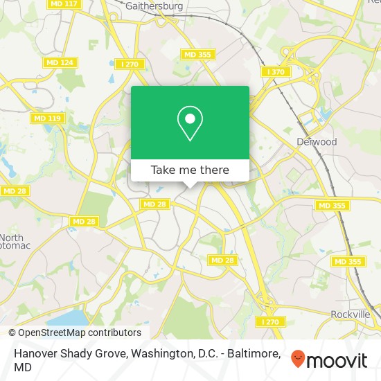 Mapa de Hanover Shady Grove