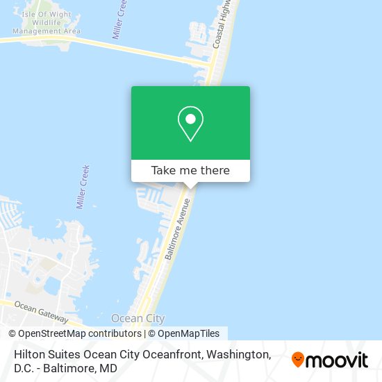 Hilton Suites Ocean City Oceanfront map