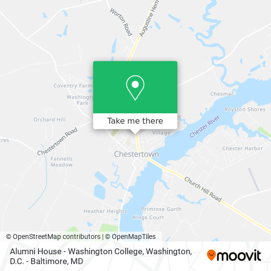 Alumni House - Washington College map