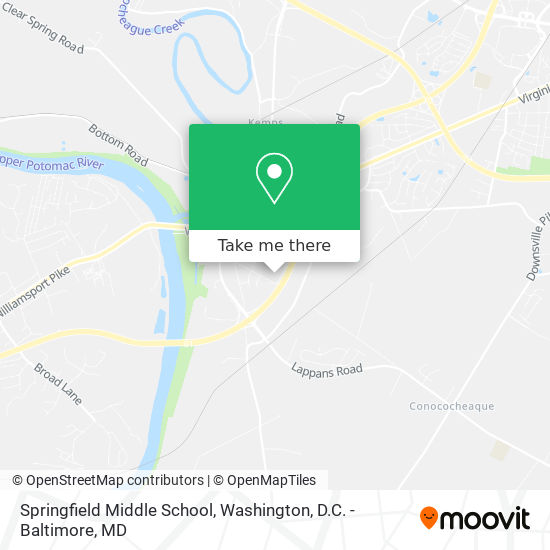 Mapa de Springfield Middle School