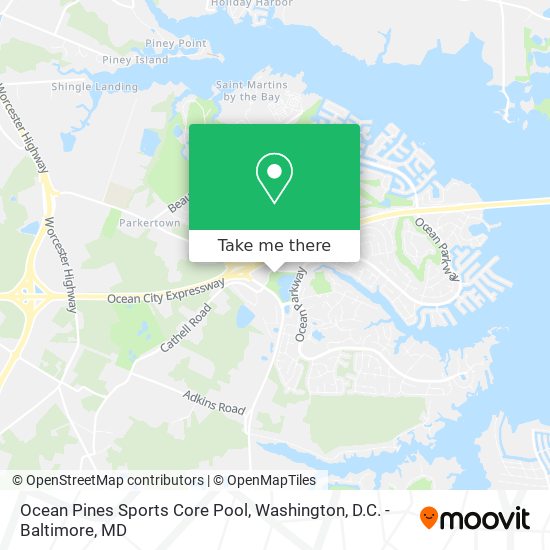 Ocean Pines Sports Core Pool map