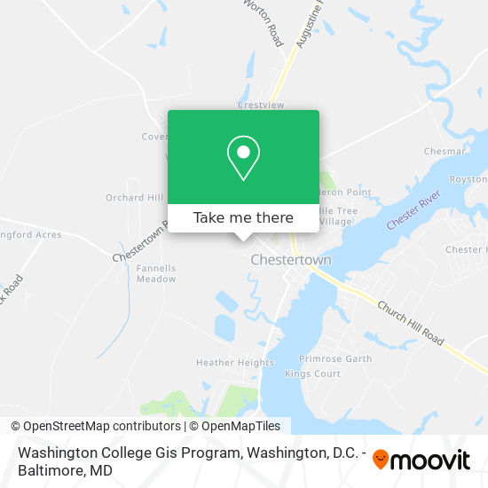 Washington College Gis Program map