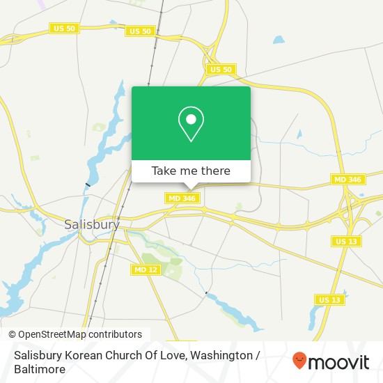 Salisbury Korean Church Of Love map