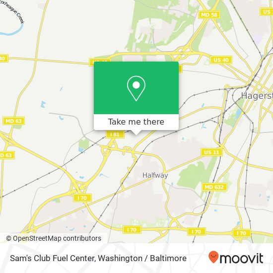 Mapa de Sam's Club Fuel Center