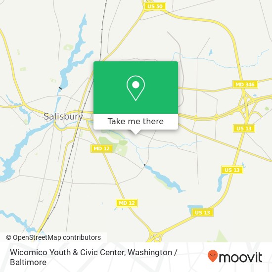 Mapa de Wicomico Youth & Civic Center