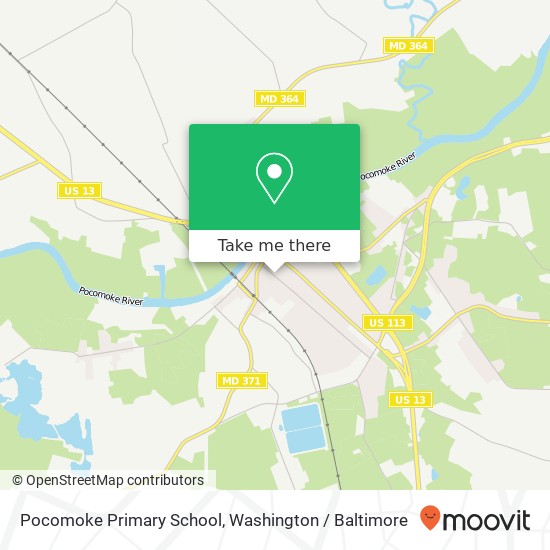 Mapa de Pocomoke Primary School