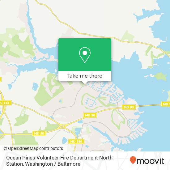 Ocean Pines Volunteer Fire Department North Station map