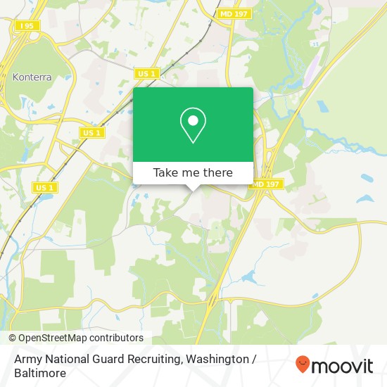 Mapa de Army National Guard Recruiting