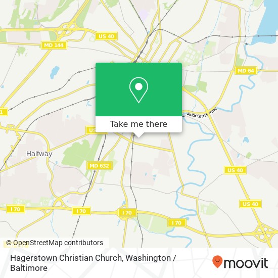 Hagerstown Christian Church map