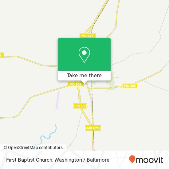 First Baptist Church map