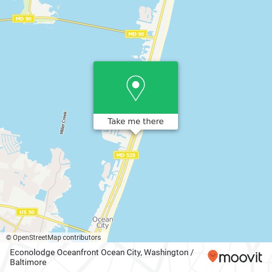 Mapa de Econolodge Oceanfront Ocean City