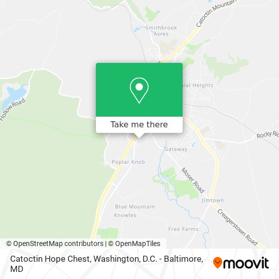 Catoctin Hope Chest map
