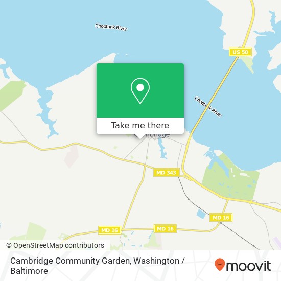 Cambridge Community Garden map