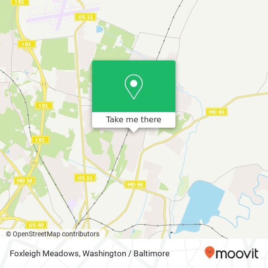 Mapa de Foxleigh Meadows