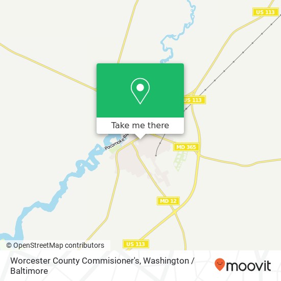 Mapa de Worcester County Commisioner's
