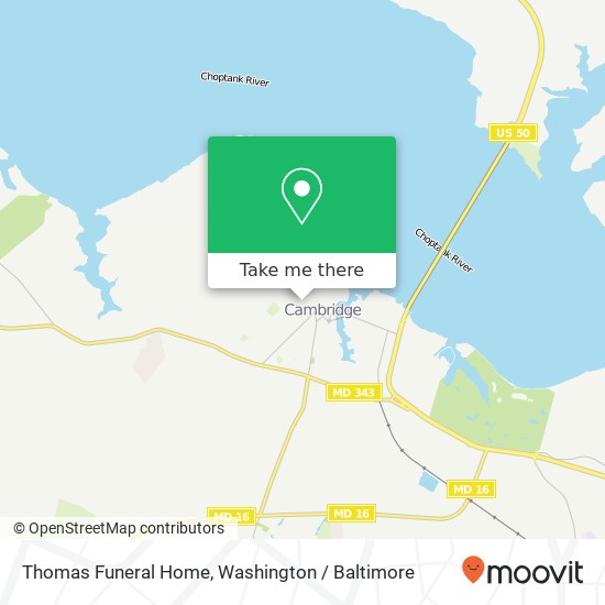 Thomas Funeral Home map