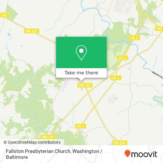 Fallston Presbyterian Church map