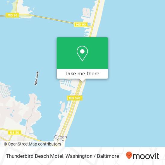 Thunderbird Beach Motel map