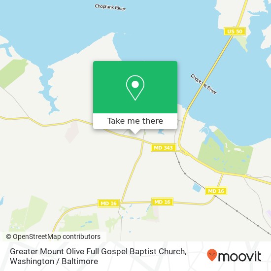 Mapa de Greater Mount Olive Full Gospel Baptist Church