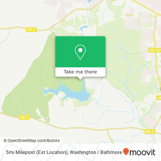 5mi Milepost (Est Location) map