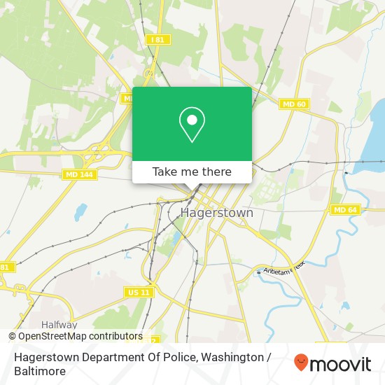 Mapa de Hagerstown Department Of Police