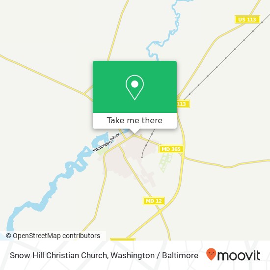 Snow Hill Christian Church map