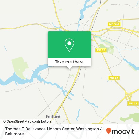 Mapa de Thomas E Ballavance Honors Center