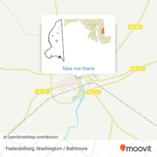 Mapa de Federalsburg