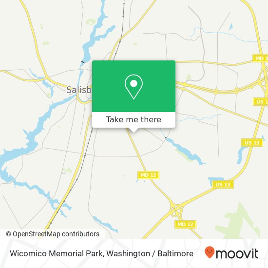 Wicomico Memorial Park map