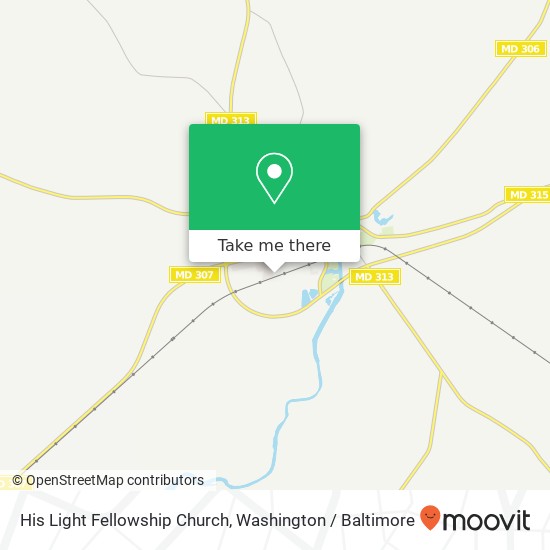 His Light Fellowship Church map