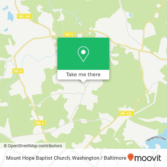 Mount Hope Baptist Church map