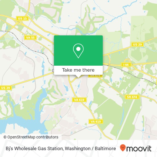 Mapa de Bj's Wholesale Gas Station