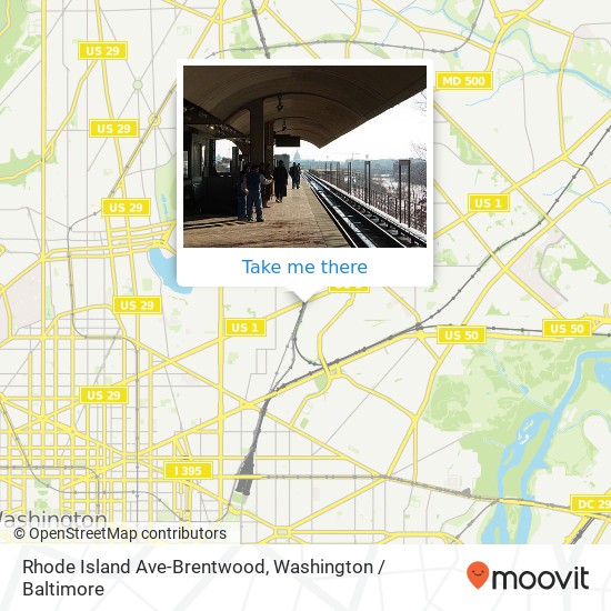 Rhode Island Ave-Brentwood map