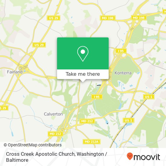 Cross Creek Apostolic Church map
