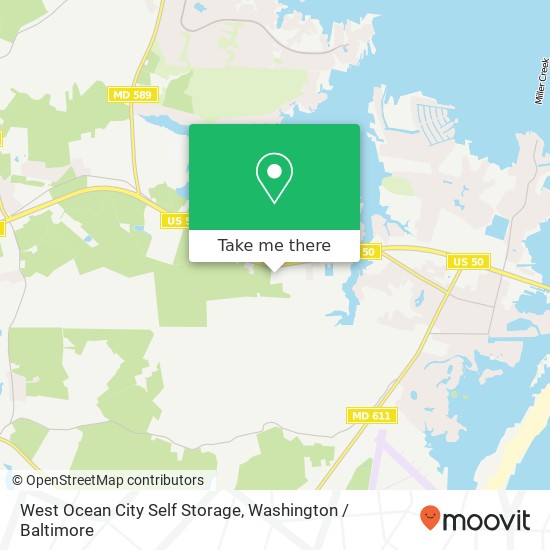 West Ocean City Self Storage map