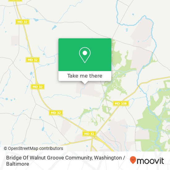 Bridge Of Walnut Groove Community map